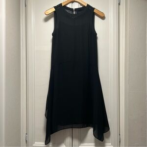 All Saints Lyra Shift Black Cocktail Midi Dress Size 0